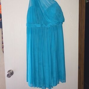 David's Bridal Vibrant Blue Gown